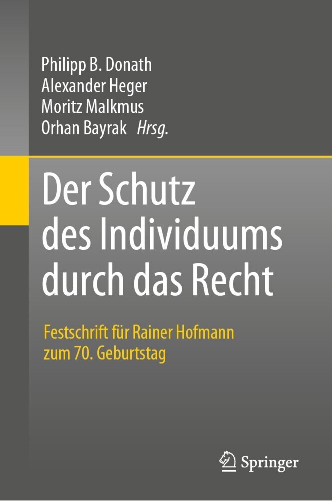 Der Schutz des Individuums durch das Recht main product photo