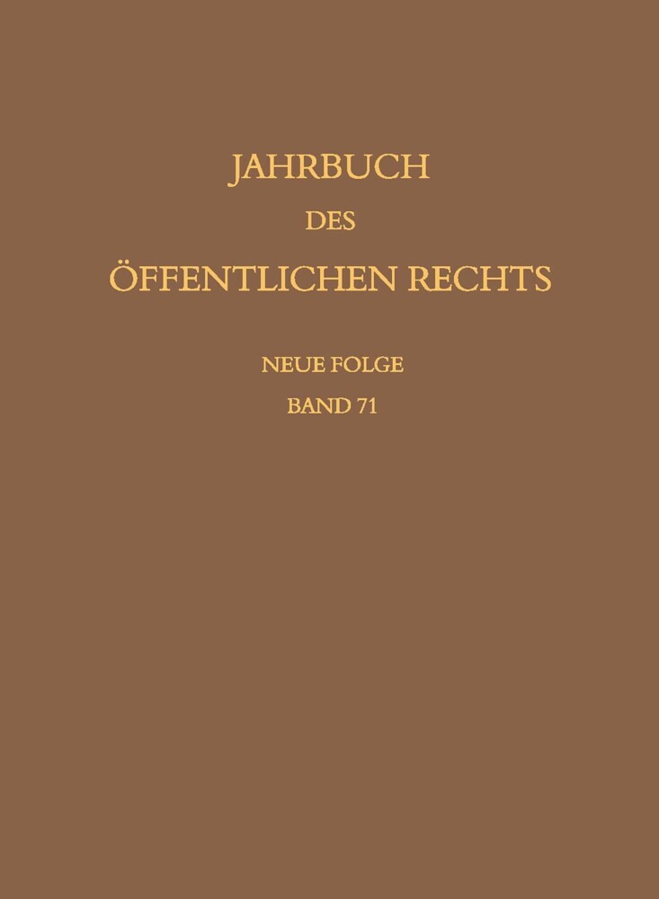Jahrbuch des öffentlichen Rechts der Gegenwart. Neue Folge main product photo