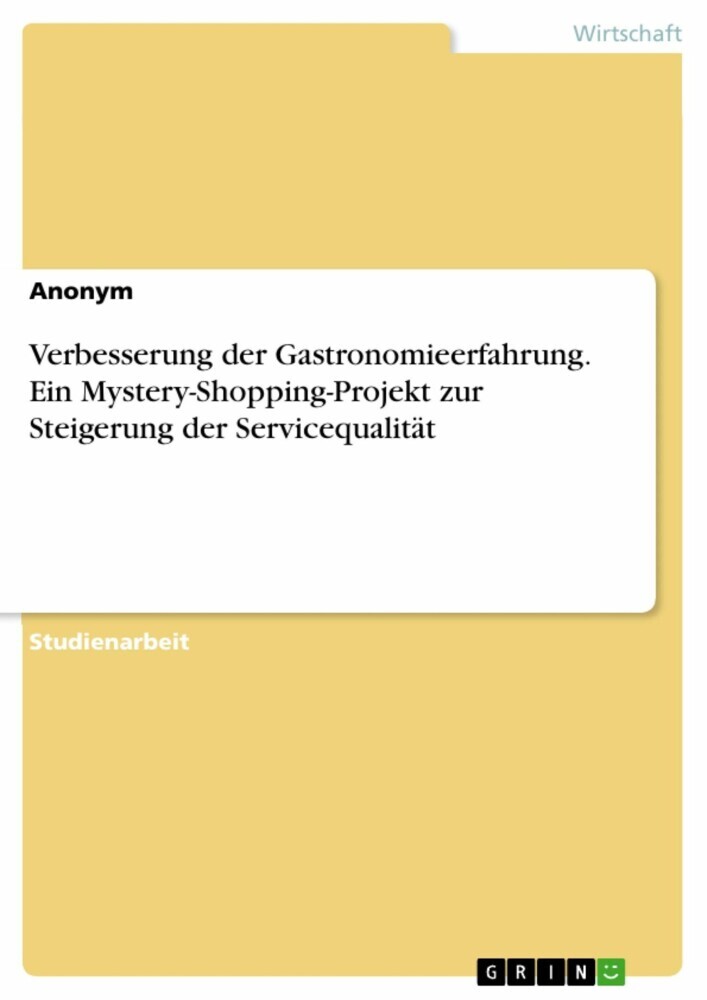 Verbesserung der Gastronomieerfahrung. Ein Mystery-Shopping-Projekt zur Steigerung der Servicequalität main product photo