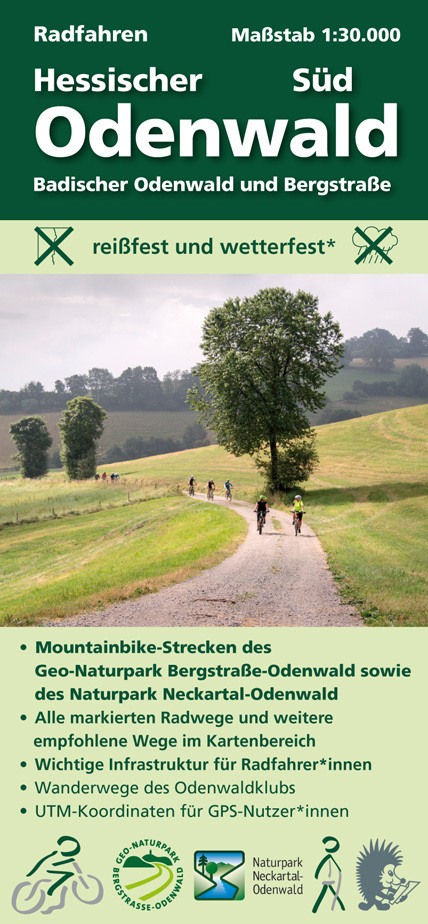 Radfahren, Hessischer Odenwald Süd / Badischer Odenwald und Bergstraße, m. 1 Buch main product photo