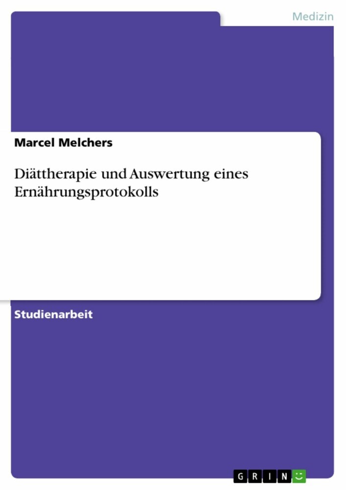 Diättherapie und Auswertung eines Ernährungsprotokolls main product photo