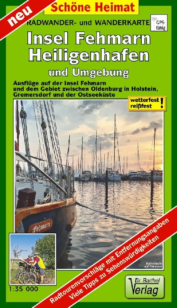 Radwander- und Wanderkarte Insel Fehmarn, Heiligenhafen und Umgebung main product photo