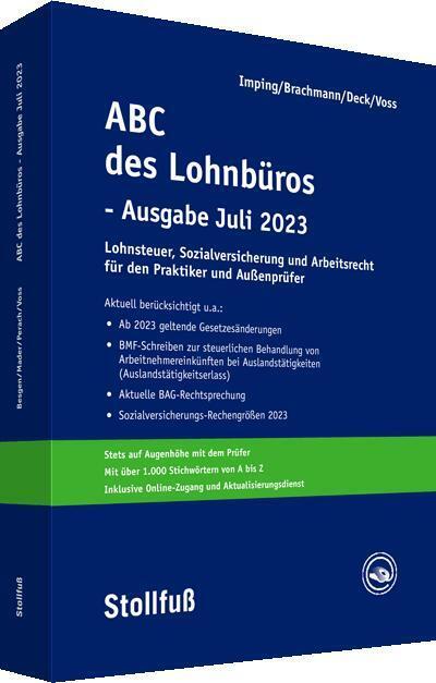 ABC des Lohnbüros - Ausgabe Juli 2023, m. Buch, m. Online-Zugang main product photo