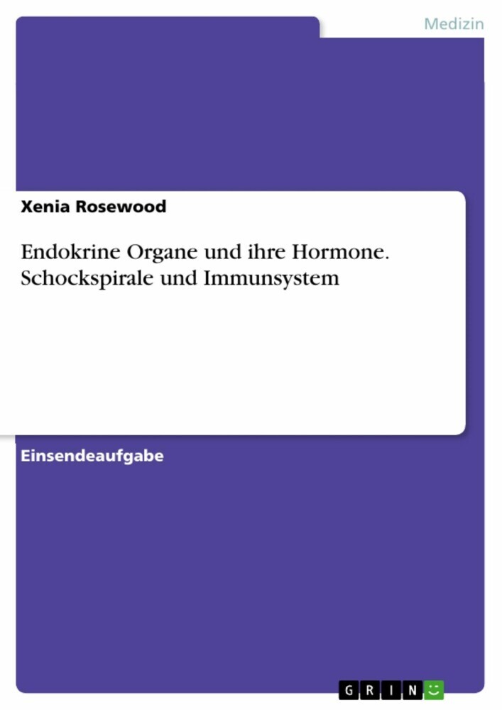 Endokrine Organe und ihre Hormone. Schockspirale und Immunsystem main product photo