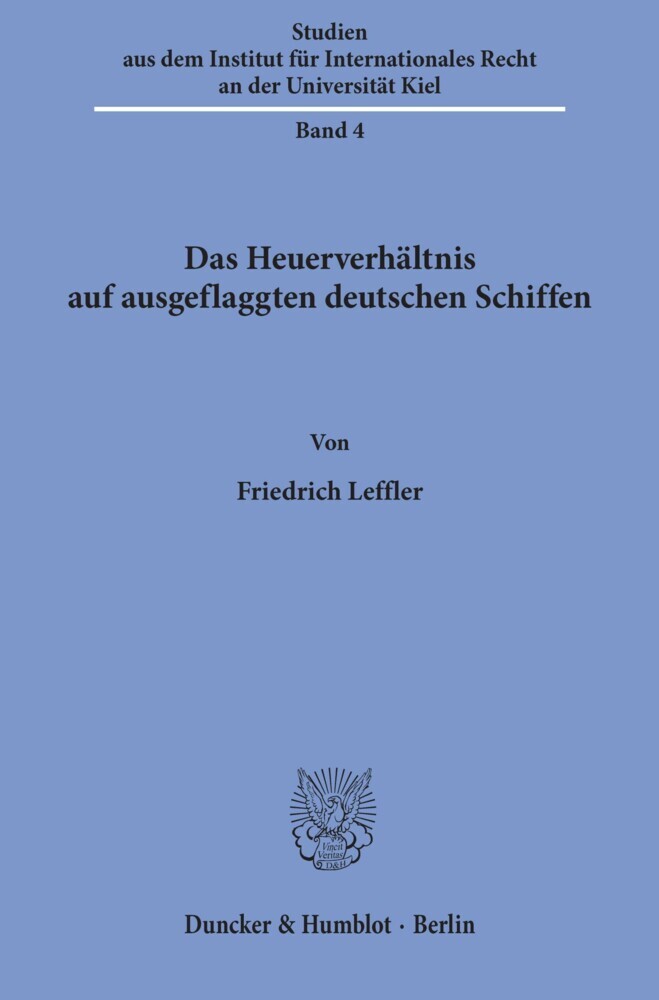 Das Heuerverhältnis auf ausgeflaggten deutschen Schiffen. main product photo