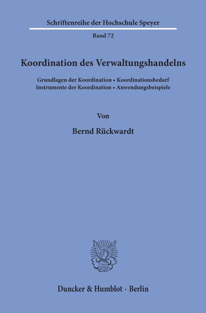 Koordination des Verwaltungshandelns. main product photo