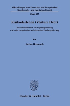 Risikodarlehen (Venture Debt).