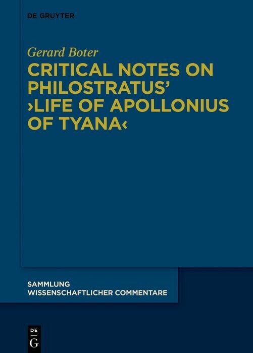 Critical Notes on Philostratus' ?Life of Apollonius of Tyana? main product photo