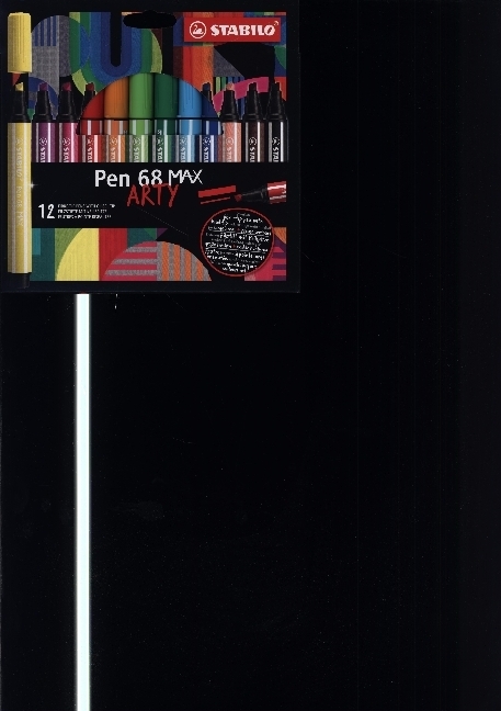 STABILO Pen 68 MAX - ARTY - 12er Pack - mit 12 verschiedenen Farben main product photo