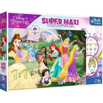 Primo Super Maxi Puzzle 24 Teile und Malvorlage  Disney Princess