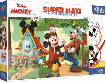 Primo Super Maxi Puzzle 24 Teile und Malvorlage  Mickey Mouse