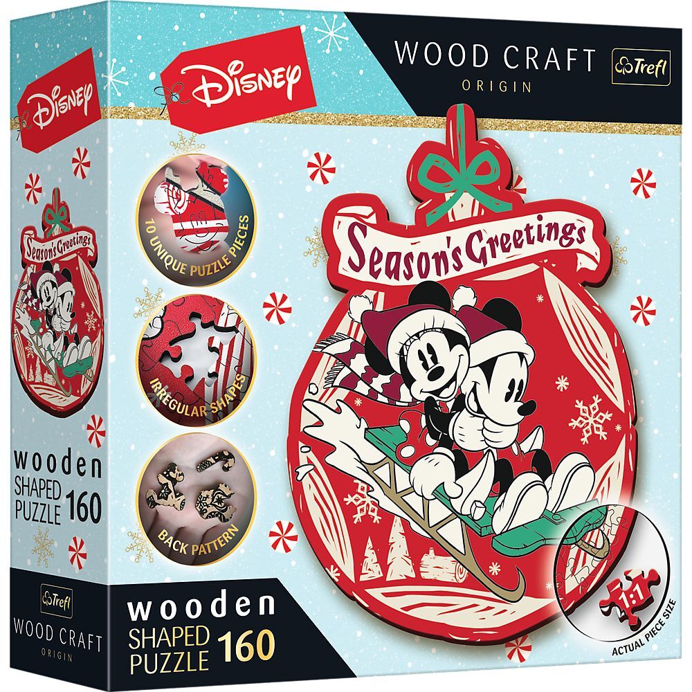 Holz Puzzle 160 Disney - Mickey und Minni's Weihnachtsabenteuer main product photo