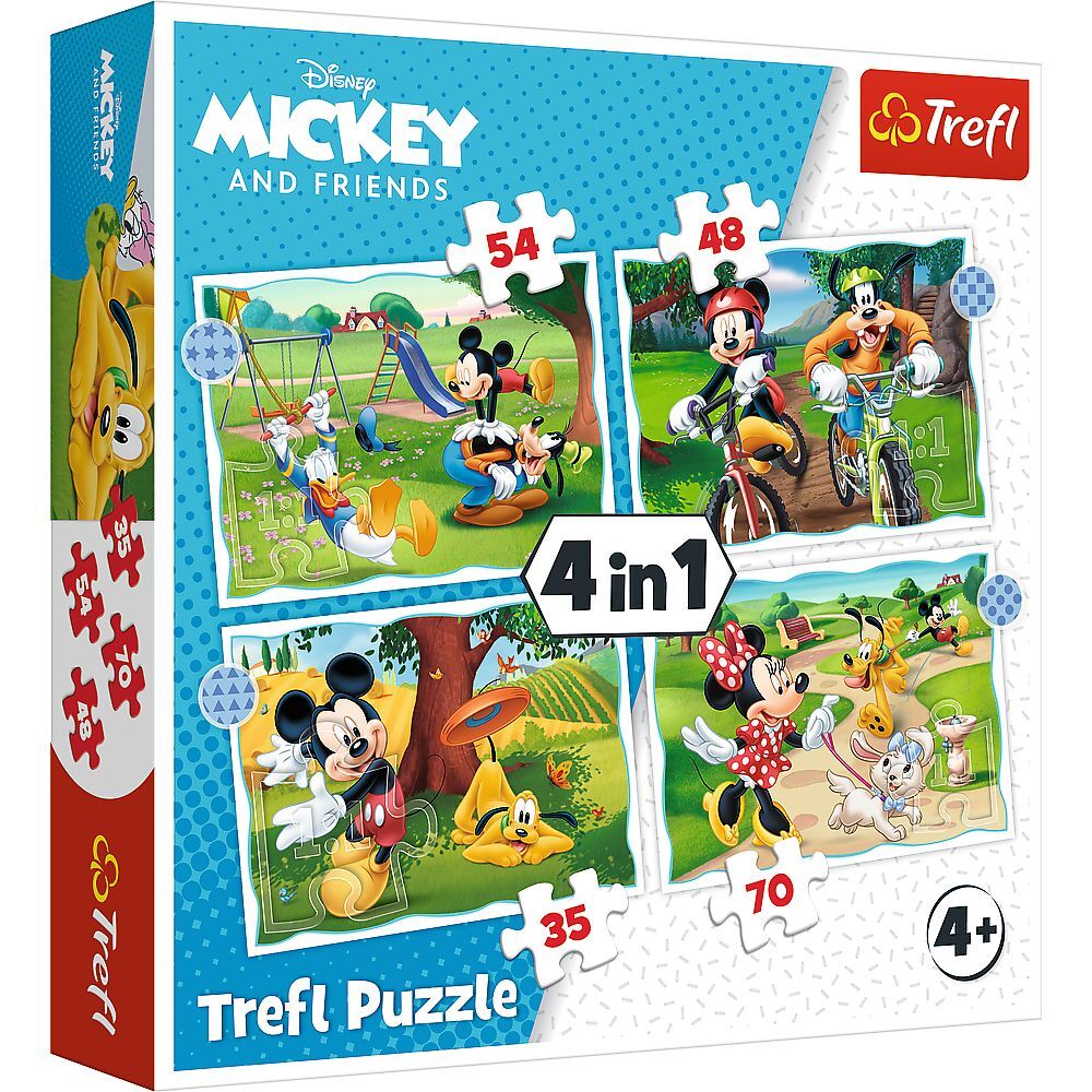 4 in 1 Puzzle - Mickey Mouse nice day main product photo