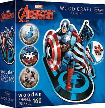 Holz Puzzle 160  Marvel Avengers - Captain America
