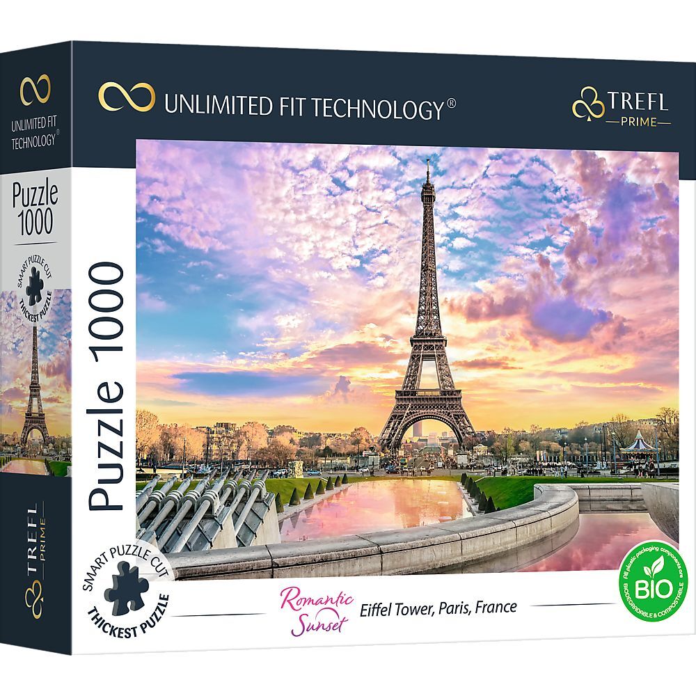 UFT Puzzle 1000 - Romantic Sunset: Eiffel Turm, Paris, Frankreich main product photo