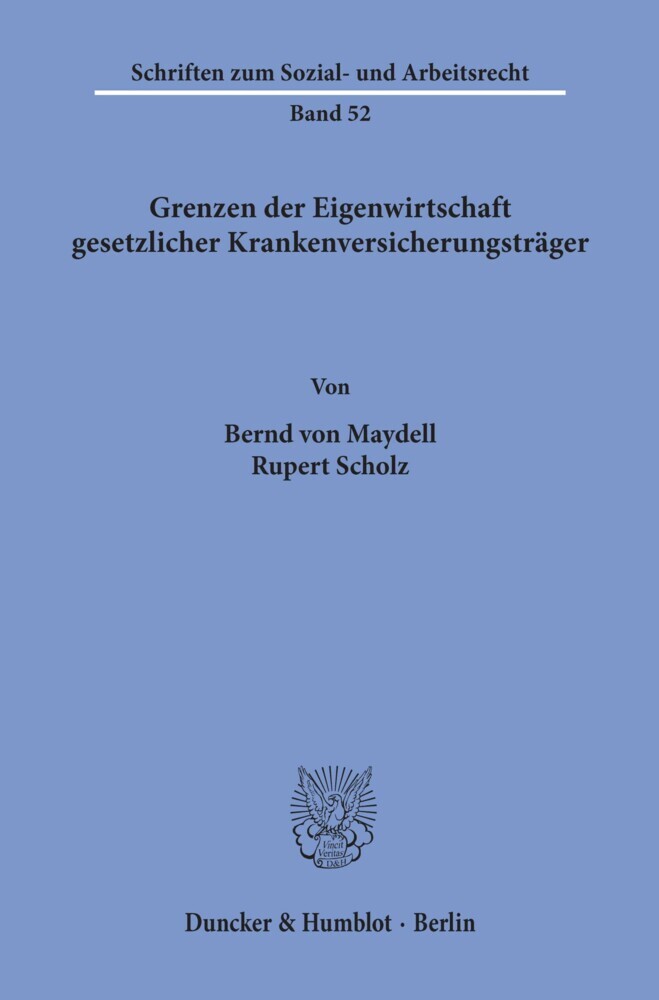 Grenzen der Eigenwirtschaft gesetzlicher Krankenversicherungsträger. main product photo