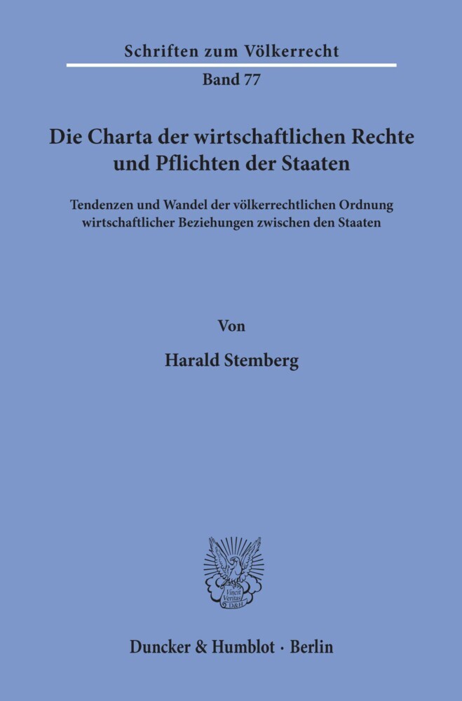 Die Charta der wirtschaftlichen Rechte und Pflichten der Staaten. main product photo