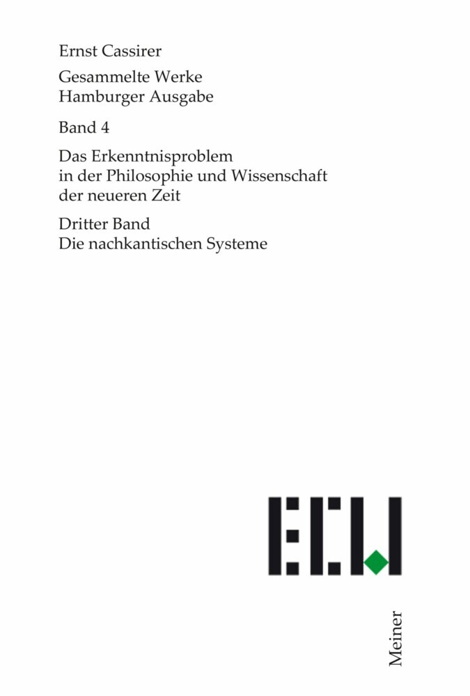 Das Erkenntnisproblem in der Philosophie und Wissenschaft der neueren Zeit. Dritter Band main product photo