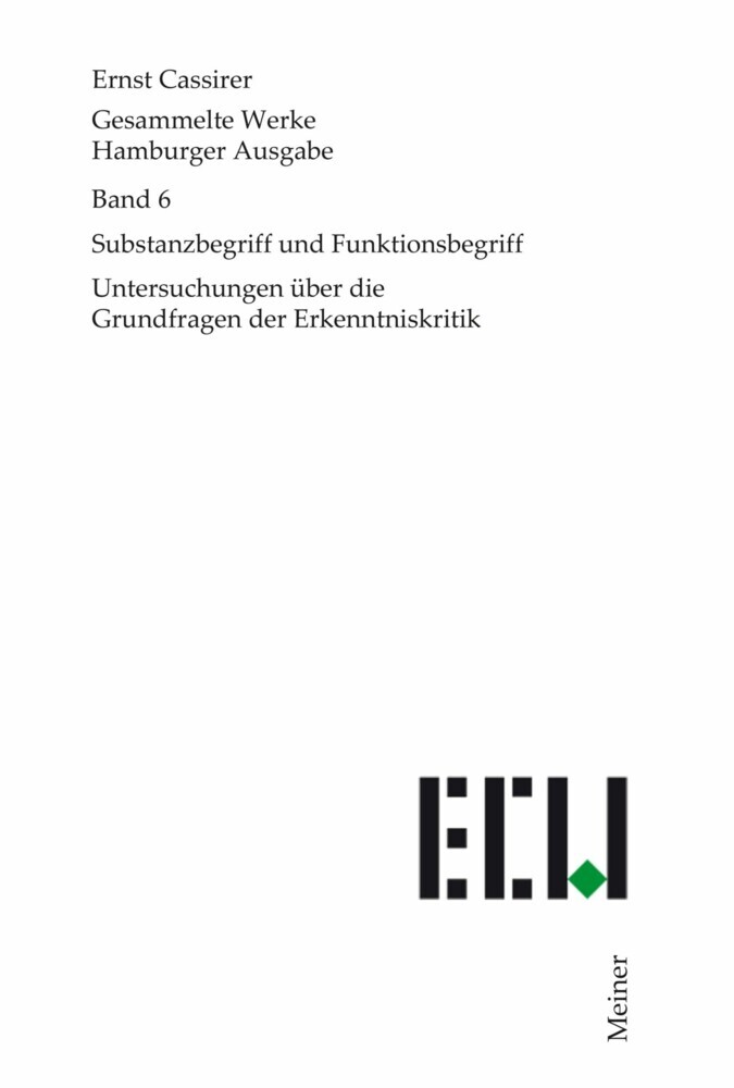 Substanzbegriff und Funktionsbegriff main product photo