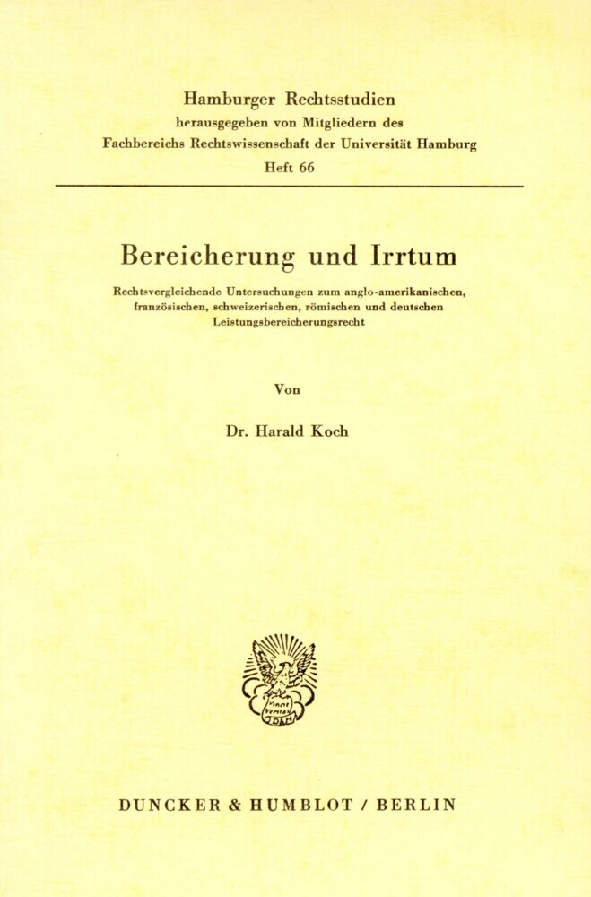Bereicherung und Irrtum. main product photo