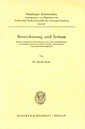 Bereicherung und Irrtum.