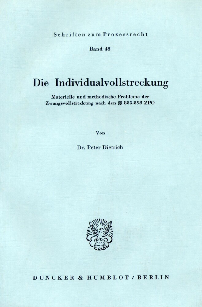 Die Individualvollstreckung. main product photo