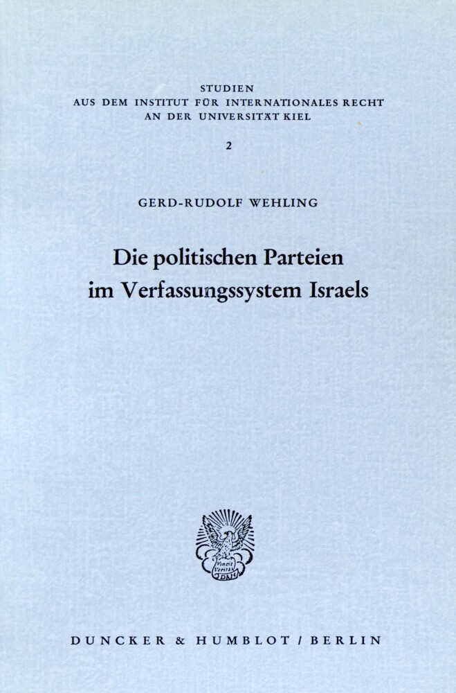 Die politischen Parteien im Verfassungssystem Israels. main product photo