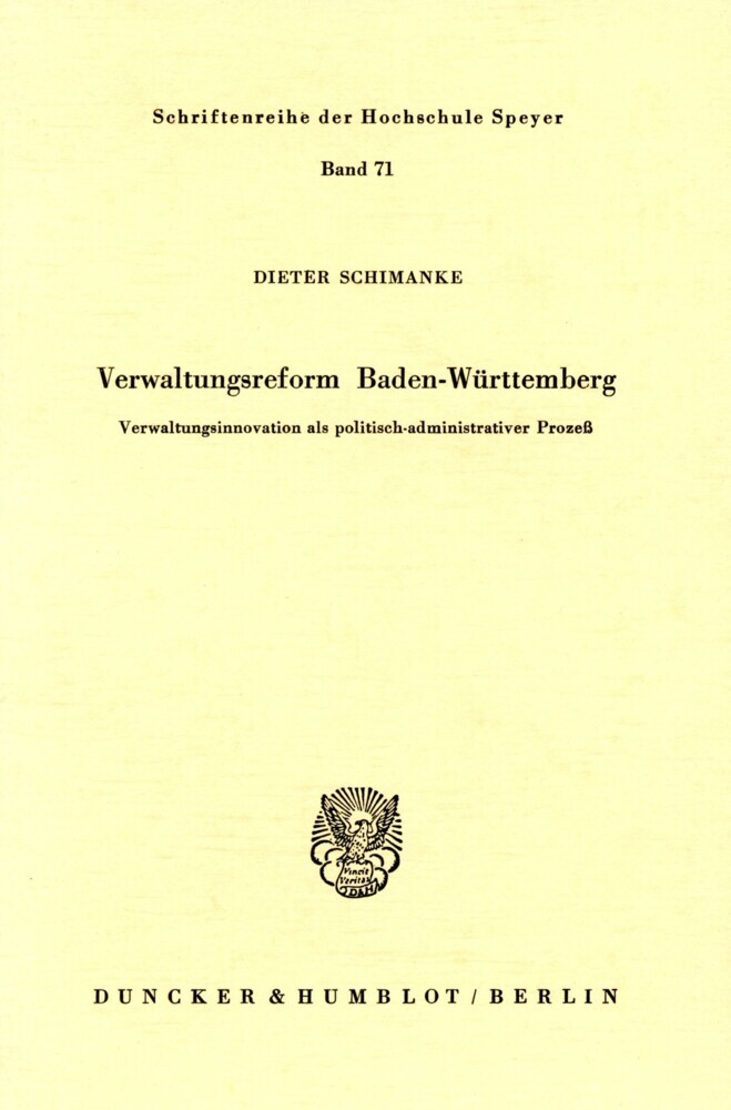 Verwaltungsreform Baden-Württemberg. main product photo