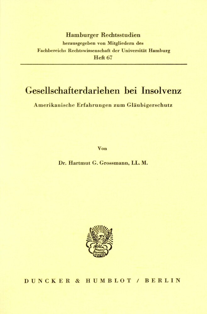 Gesellschafterdarlehen bei Insolvenz. main product photo