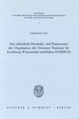 Das ordentliche Haushalts- und Finanzwesen der Organisation der Vereinten Nationen für Erziehung, Wissenschaft und Kultur (UNESCO).