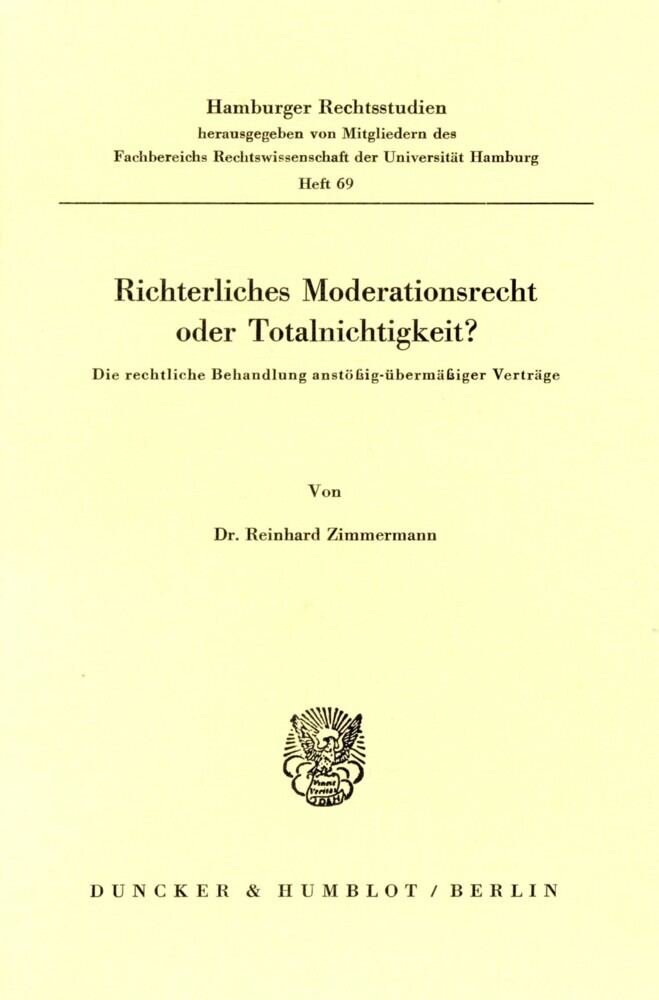Richterliches Moderationsrecht oder Totalnichtigkeit? main product photo