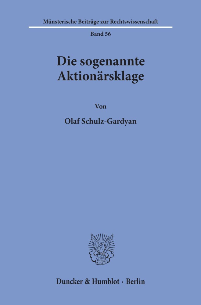 Die sogenannte Aktionärsklage. main product photo