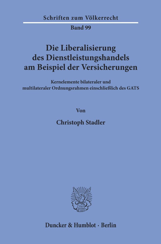 Die Liberalisierung des Dienstleistungshandels am Beispiel der Versicherungen. main product photo