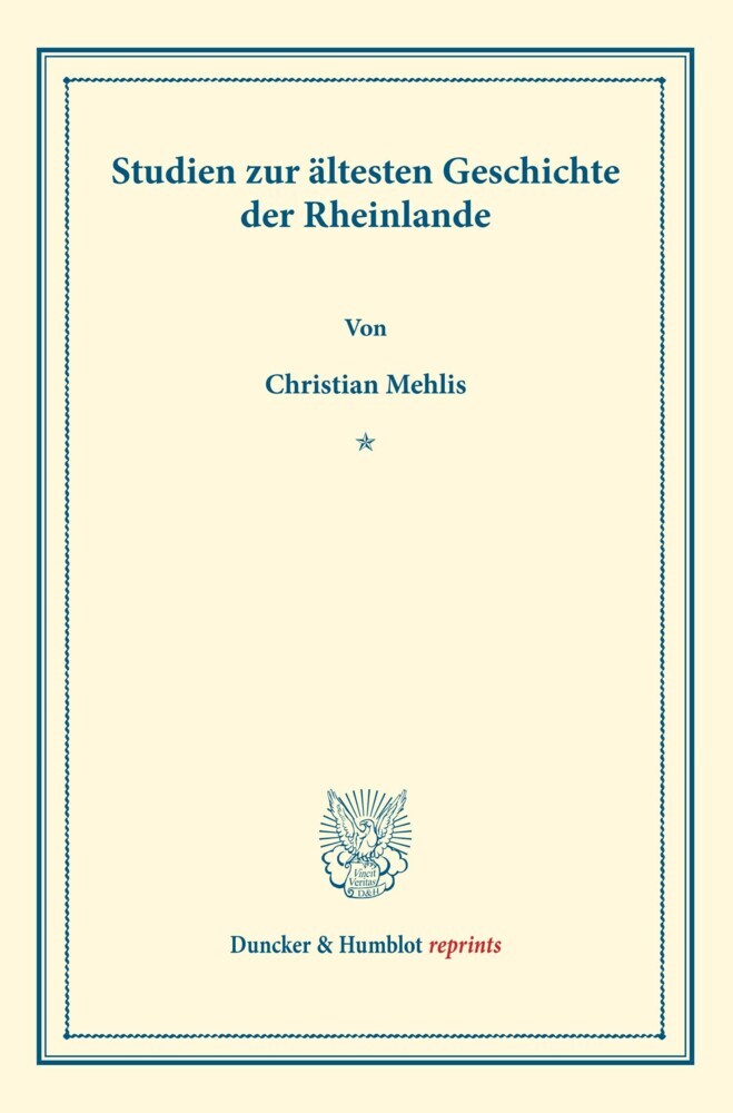 Studien zur ältesten Geschichte der Rheinlande. main product photo