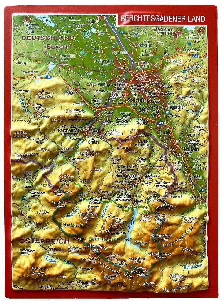 Berchtesgadener Land, Reliefpostkarte main product photo