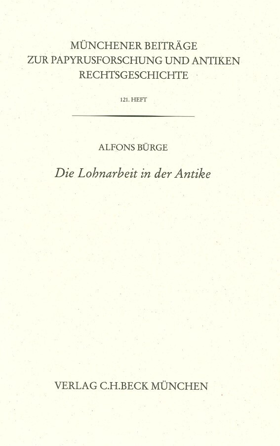 Die Lohnarbeit in der Antike main product photo