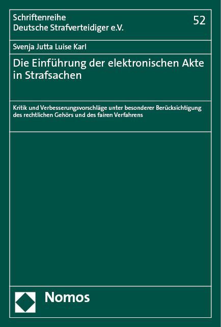 Die Einführung der elektronischen Akte in Strafsachen main product photo