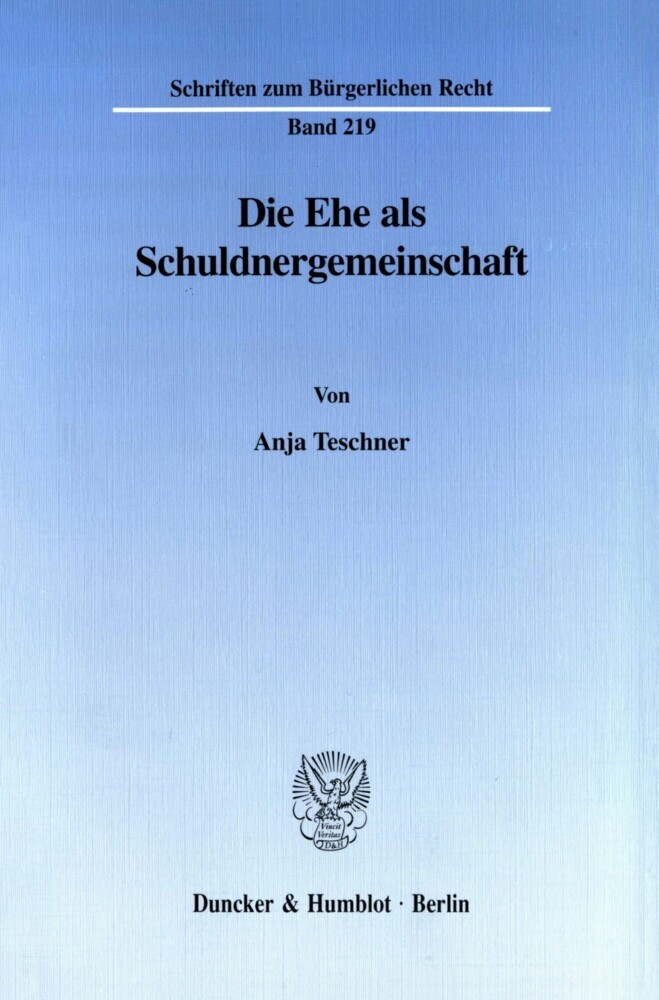 Die Ehe als Schuldnergemeinschaft. main product photo