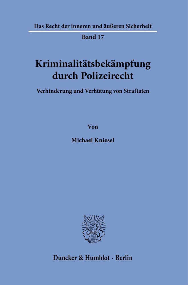 Kriminalitätsbekämpfung durch Polizeirecht. main product photo