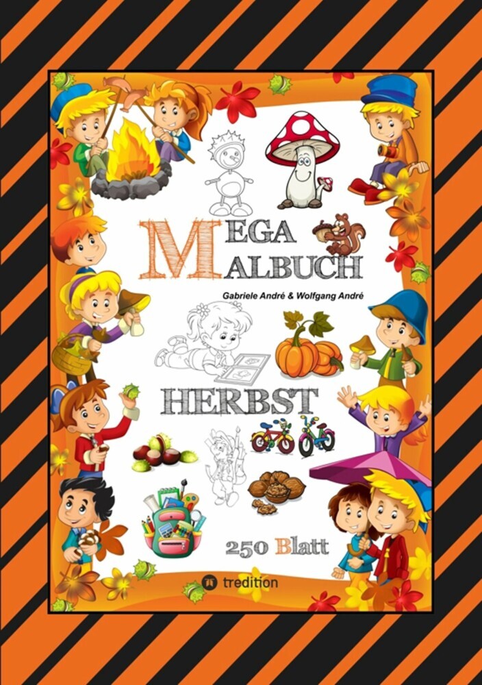 MEGA MALBUCH - 250 TOLLE MOTIVE - KREATIVES MALEN - HERBST - MÄRCHENWELTEN - BAUMHAUS - TIERE - JAHRESZEIT - KIDS main product photo