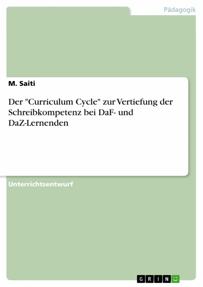 Der 'Curriculum Cycle' zur Vertiefung der Schreibkompetenz bei DaF- und DaZ-Lernenden main product photo