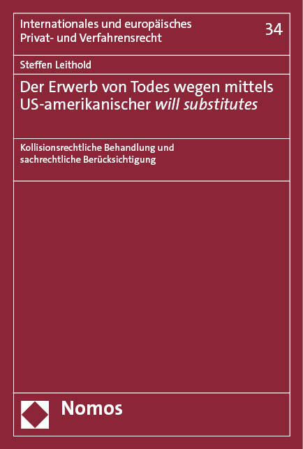 Der Erwerb von Todes wegen mittels US-amerikanischer will substitutes main product photo