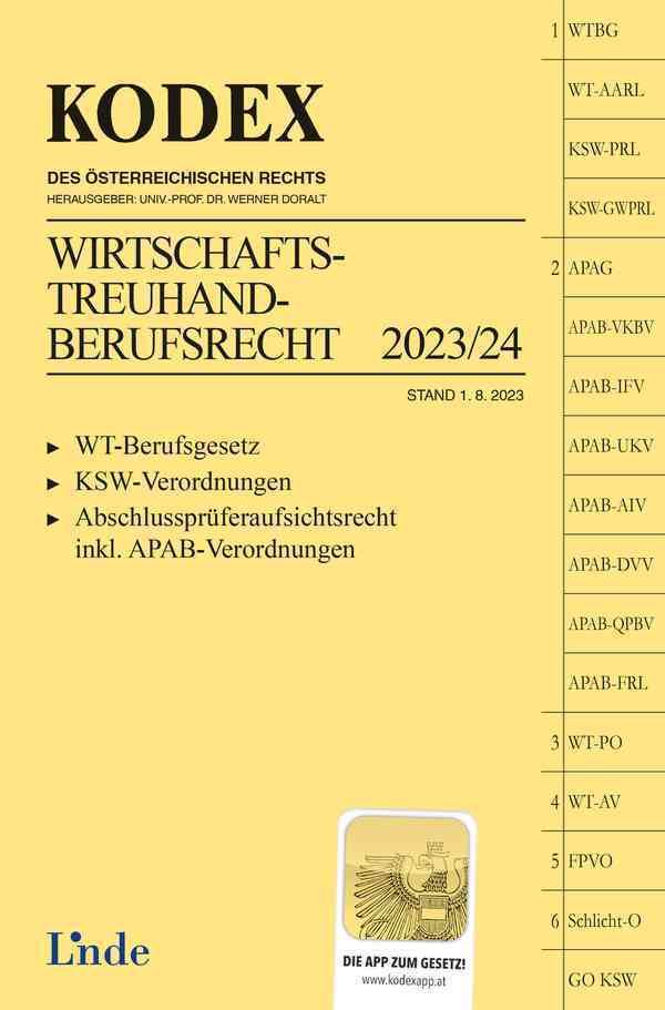 KODEX Wirtschaftstreuhand-Berufsrecht 2023/24 main product photo
