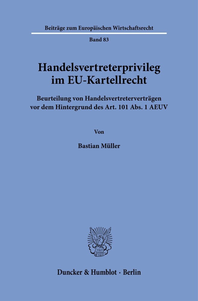 Handelsvertreterprivileg im EU-Kartellrecht. main product photo