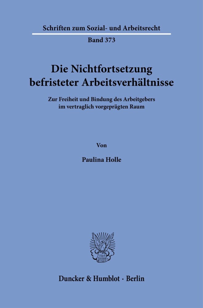 Die Nichtfortsetzung befristeter Arbeitsverhältnisse. main product photo