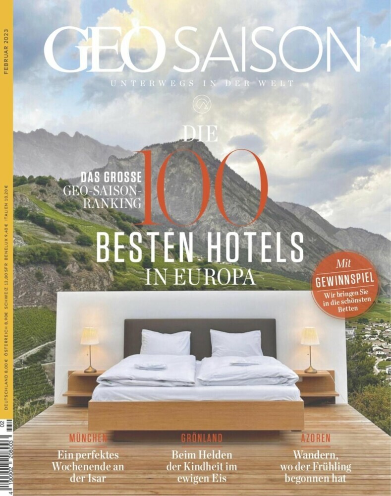 GEO SAISON 02/2023 - Die 100 Besten Hotels in Europa main product photo