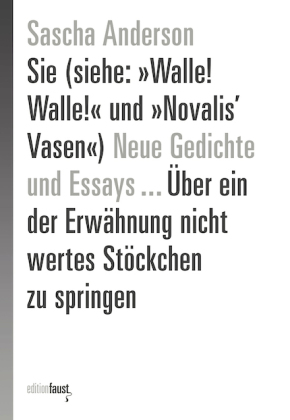 Neue Gedichte Sie (siehe: »Walle! Walle!« und »Novalis' Vasen«) und Essays ... Über ein der Erwähnung nicht wertes Stöckchen zu springen