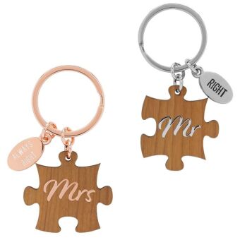 Schlüsselanhänger Motiv "Mr & Mrs"