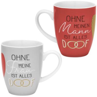 Tassen-Set Motiv "Alles doof"