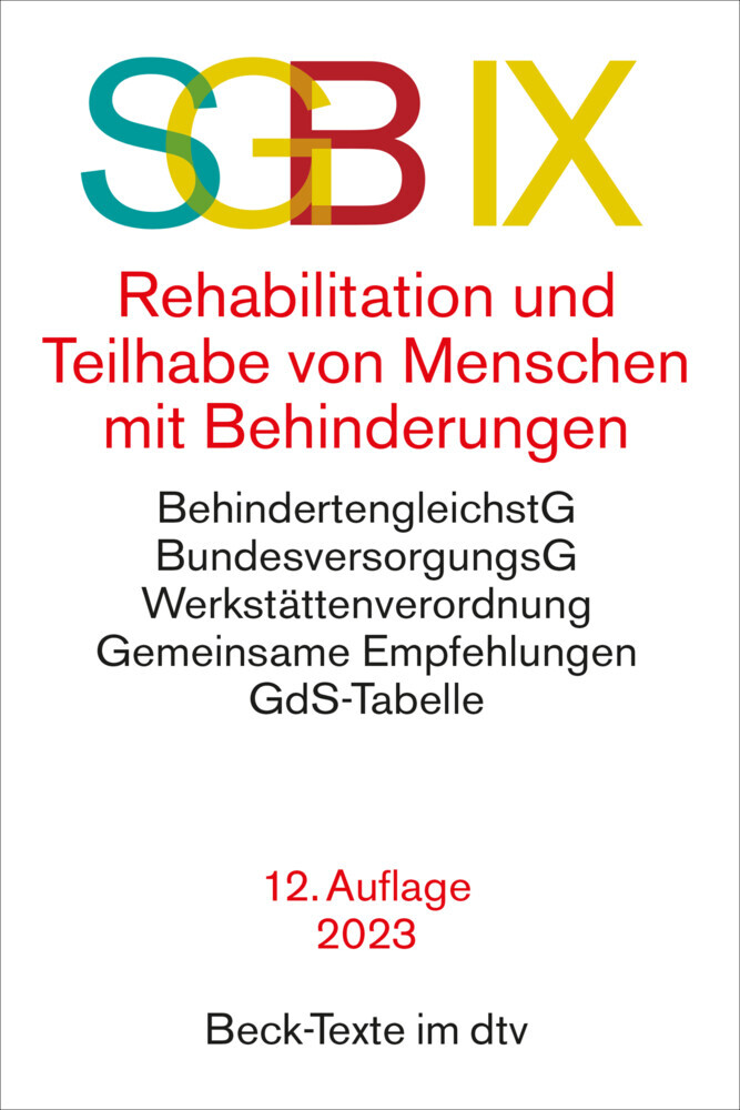 SGB IX Rehabilitation und Teilhabe von Menschen mit Behinderungen main product photo
